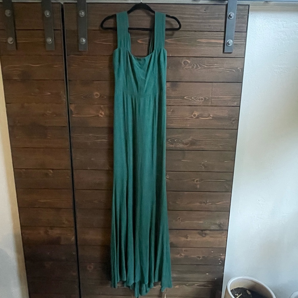 Reformation Ballina Dress Gown sz 6 NWT Spruce Green - Picture 4 of 5